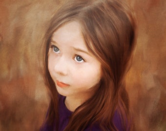 Digitally Painted oil portrait- Printed on gallery wrapped canvas