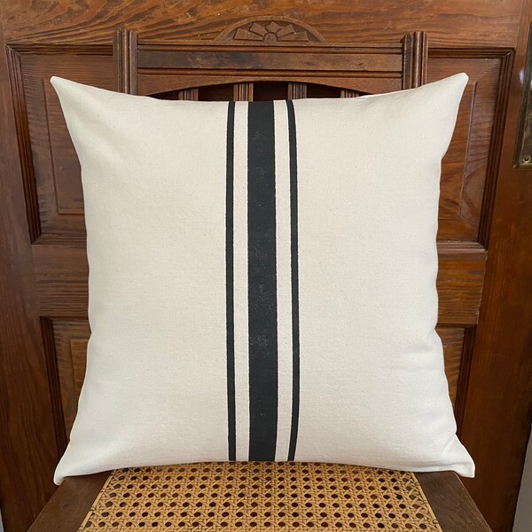 Black Cream Pillows Etsy