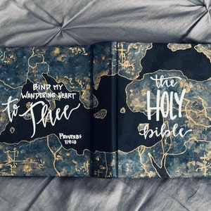 Bind mijn zwervende hart aan u Wereldkaart ESV Journaling Bijbel