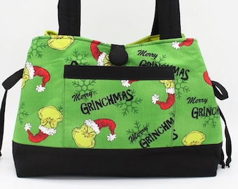 Merry Grinchmas | Grinch | Green | Tote | Handbag/Shoulder bag