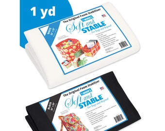 Soft and Stable Foam Stabilizer by Annie | 1 yd Package (36" x 58") | White or Black