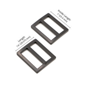 1" Slider by Annie | Flat | Set of 2 | Black Metal