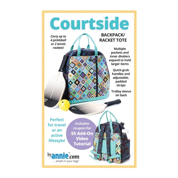 Pickleball Bag Sewing Pattern Etsy