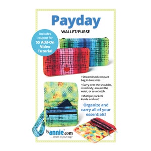 Payday by Annie | Paper Sewing Pattern | Make Your Own | Essentials Wallet / Purse