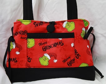 Merry Grinchmas | Grinch | Red | Tote | Handbag/Shoulder bag
