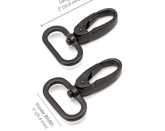 1" Swivel Snap Hook by Annie | Set of 2 | Black