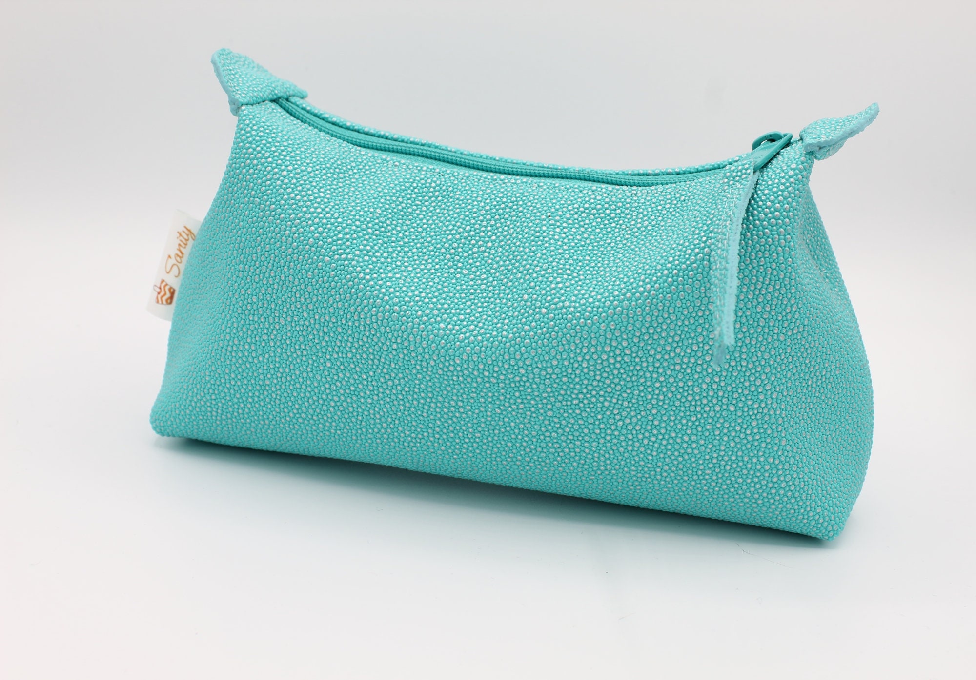 Saddleback Zippered Pouch | Turquoise Textured Vinyl - Etsy Israel