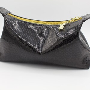Saddleback Zippered Pouch | Black Textured Vinyl