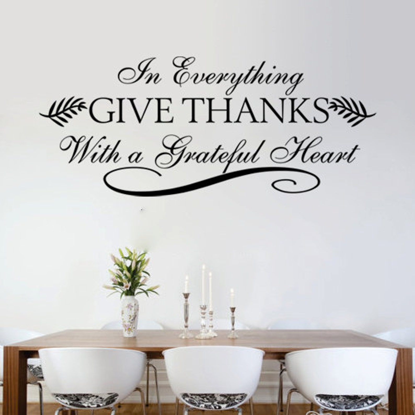 In EVERYTHING GIVE THANKS Vinyl Wall Art Sticker Decal Etsy