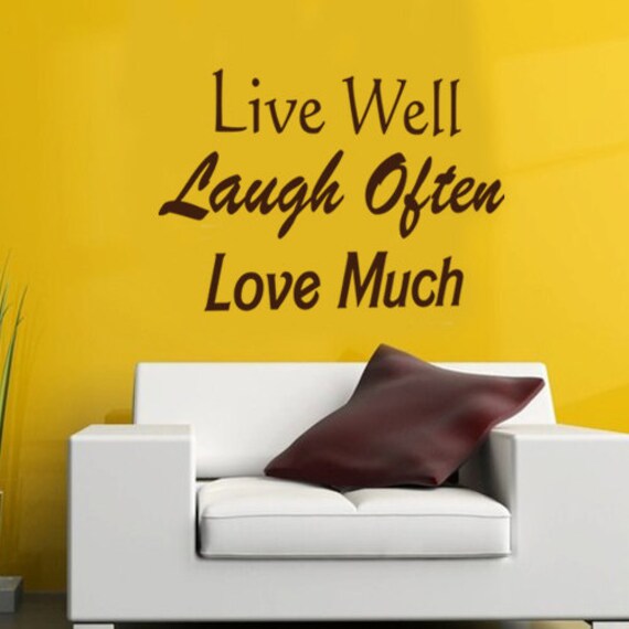 LIVE Well LAUGH Often LOVE Much vinyl wall art sticker decal | Etsy