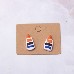 Glue earrings —art earrings—art teacher—art teacher earrings