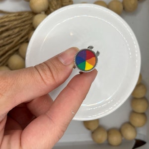 Color wheel ring—art teacher—artist jewelry—color wheel