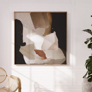 Large wall art | Neutral Creamy Modern art | Beige Abstract Painting | Contemporary art | Trending art | Canvas art &#39;Mons Vita III&#39;