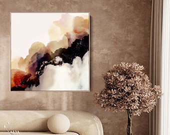 Cloud Wall Art · Neutral Abstract Art Print · Minimalist Wall Art · Sky Wall Art · Night Sky Print - 'Alto Stratus 1 - Limited Edition'