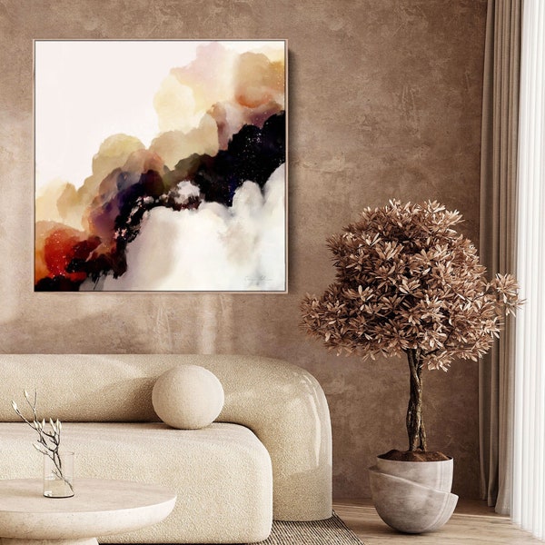 Cloud Wall Art · Neutral Abstract Art Print · Minimalist Wall Art · Sky Wall Art · Night Sky Print - 'Alto Stratus 1 - Limited Edition'