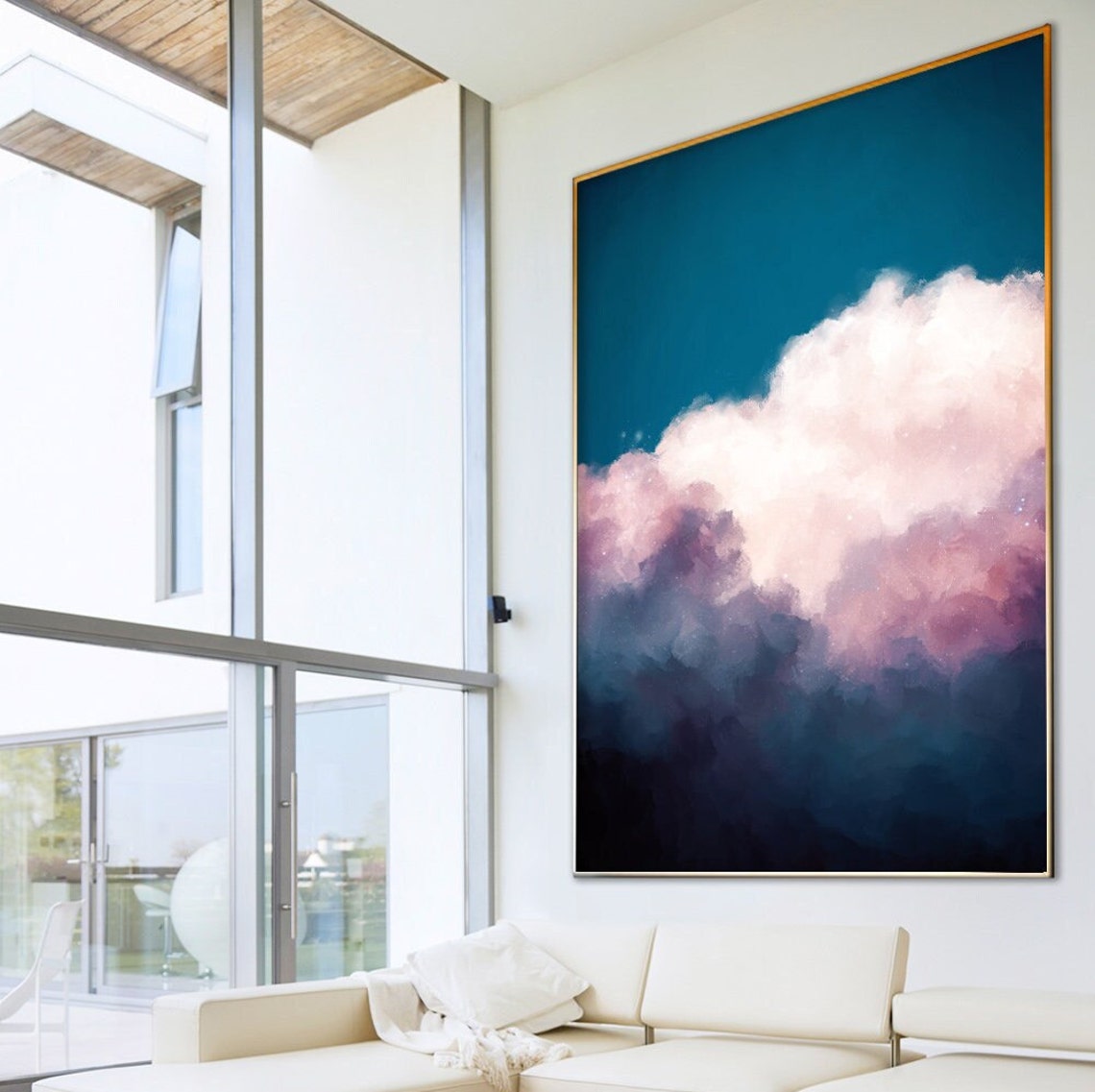 Cloud Painting Print Cloud Print Cloudscape Art Print Large - Etsy ...