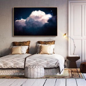 Large Abstract Print , Giclee Canvas print , Modern Abstract Art , Fine Art , Cloud Painting , Wall Decor, Wall Art - 'Intrepide No. 1'