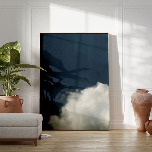 Wall Art | Cloud Painting | Framed Canvas Print - 'Cumulus II Portrait'