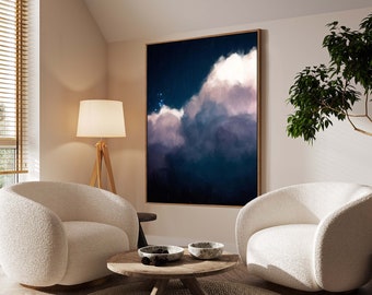 Cloud Painting, Abstract Art , Extra Large Print - 'Intrepide No. 1 - Portrait'