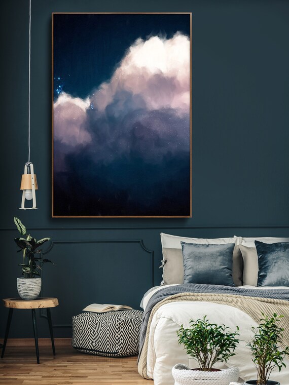 Large Wall Art Cloud Painting Print Cloud Print Cloudscape Art Print Abstract Art Modern Painting Cloud Art Ready To Hang Options