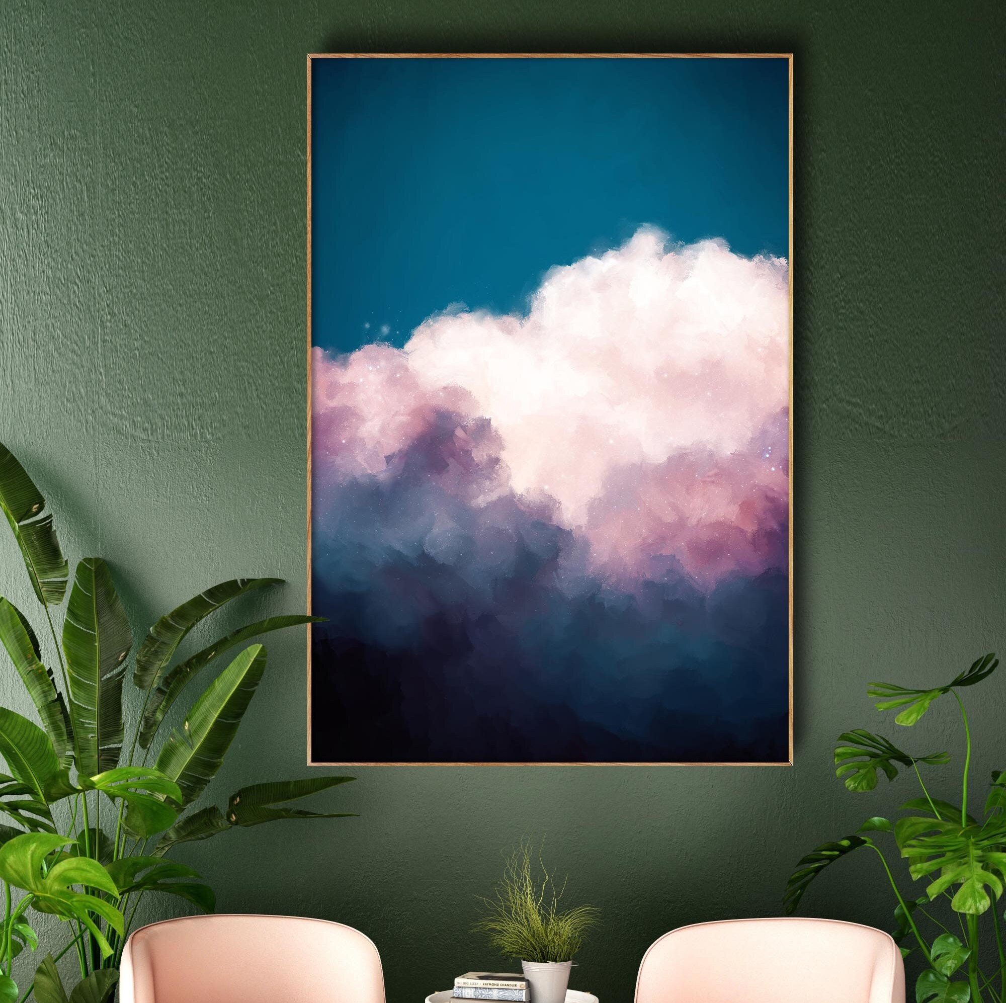 Cloud Painting Print Cloud Print Cloudscape Art Print Large - Etsy ...