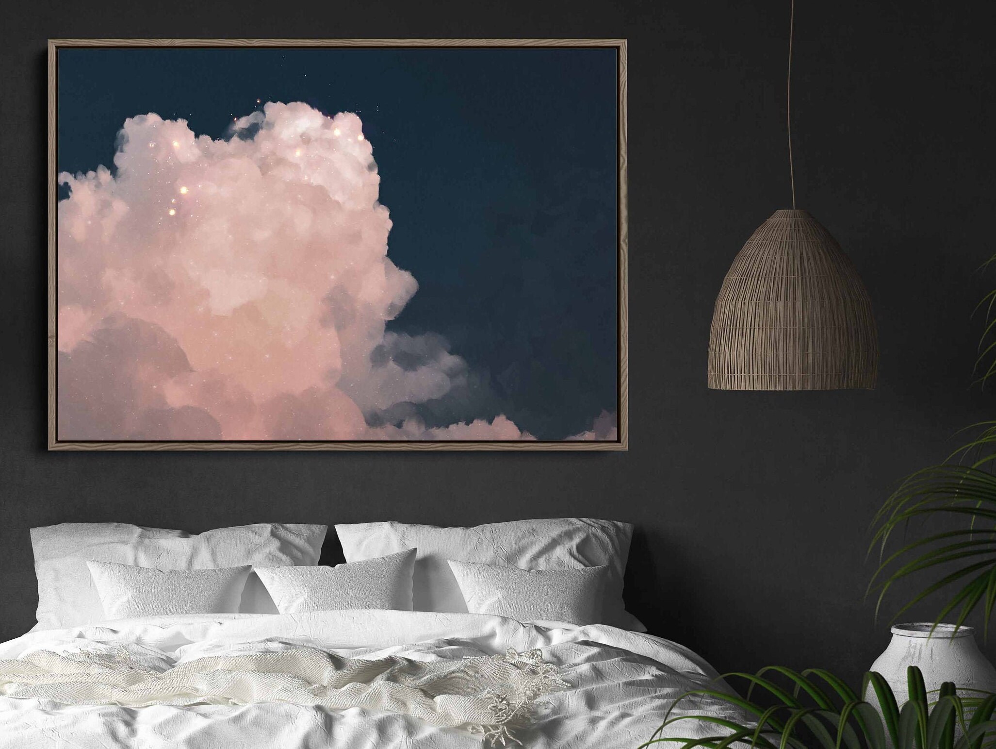 Cloud Art Wall art Abstract wall art Living room art Etsy