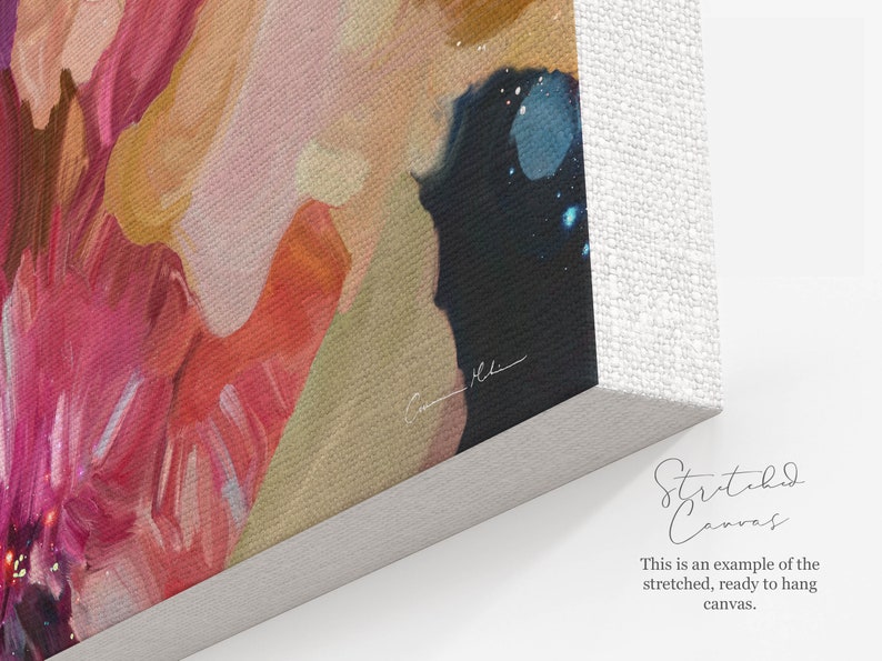 Abstract Giclee Print, Abstract Art Print, Flower Print, Botanical Art, Modern Art Abstract, Pink Abstract Print 'Clara Auri X' image 7