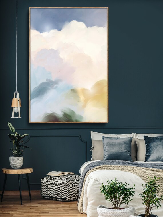 Cloud Painting Extra Large Wall Art Abstract Art Large Abstract Painting Pastel Cloudscape Art By Corinne Melanie Art