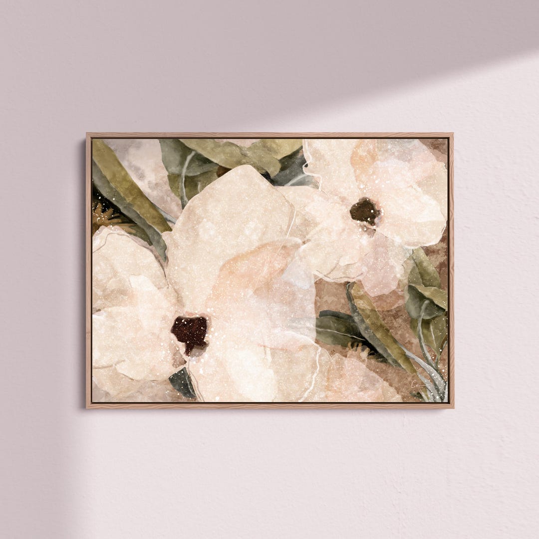 Floral Abstract Art | Extra Large WALL ART | Fine Art Canvas Print ...