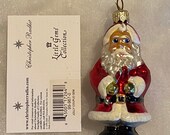 Christopher Radko JOLLY COUPLE GEM Ornament Double Sided Santa Mrs Claus 999670