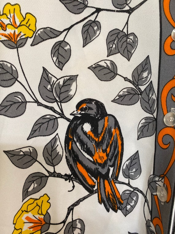 100% Textured Polyester Double Knit Button up shi… - image 3