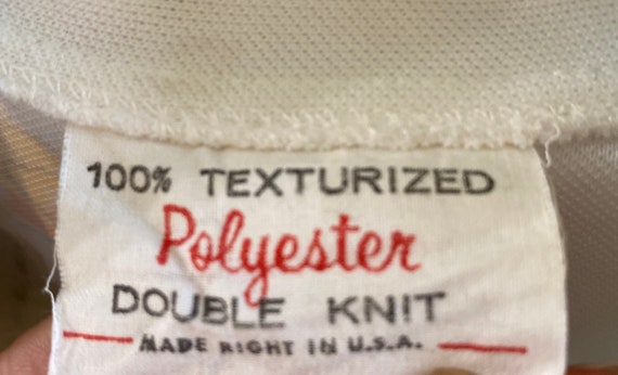 100% Textured Polyester Double Knit Button up shi… - image 6