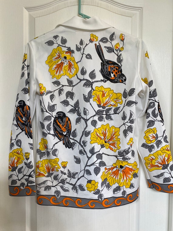 100% Textured Polyester Double Knit Button up shi… - image 5