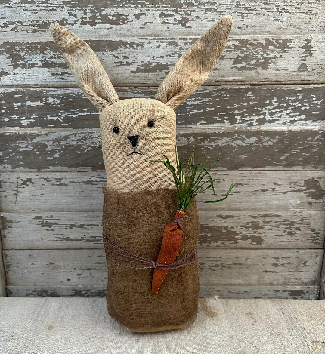 Primitive Felt Rabbit Primitive Grungy Easter Bunny Rabbit 10