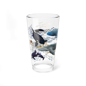 Manatee Cup Beachy Decor Humpback Whale Glass Orca Glass Whales Gray Whale Glass Ocean Glass Sea Glass Sealife
