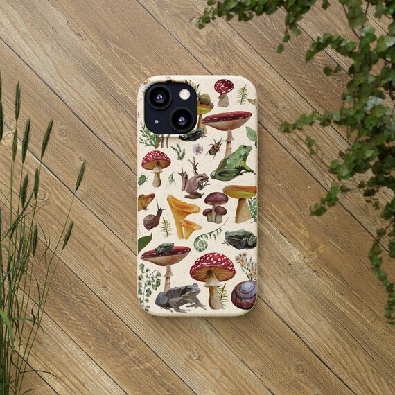 Mushroom Frog Phone Case: Plant-based Biodegradable Case - Etsy Israel