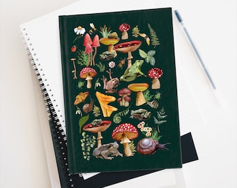 Frog & Mushroom Forest Journal: Goblincore Cottagecore Decor