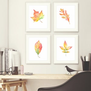 Fall Leaves, Elder Leaf, Painting, Fall Decor, Autumn Leaves, Autumn, Welcome Fall, Colorful Leaves, Autumn Decor, Leaf Watercolor image 3