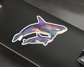 Orca Whale Sticker: Waterproof Vinyl Sea Life Decal