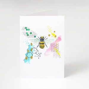 Honey Bee card, Bee keeper card, bee lover, bee card, Bees,  Nature Lover, Single Card, Customized Card, Birthday Card, Greeting Card, blank