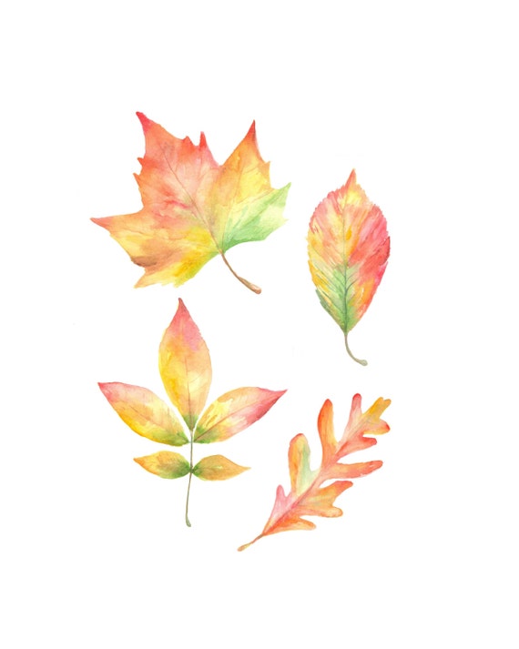 Feuilles d’automne, automne aquarelle, peinture, décor de l’automne, les  feuilles d’automne, automne, automne Bienvenue, feuilles colorées, décor de