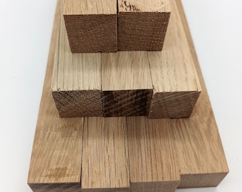 x5 Standard Unstabilised Oak Squares for Turning, Jewellery and Arts and Crafts