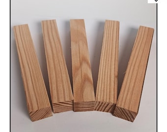 x5 Standard Unstabilised Larch Wood Squares for Turning, Jewelry and Arts and Crafts