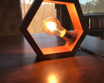 hexagon lamp etsy