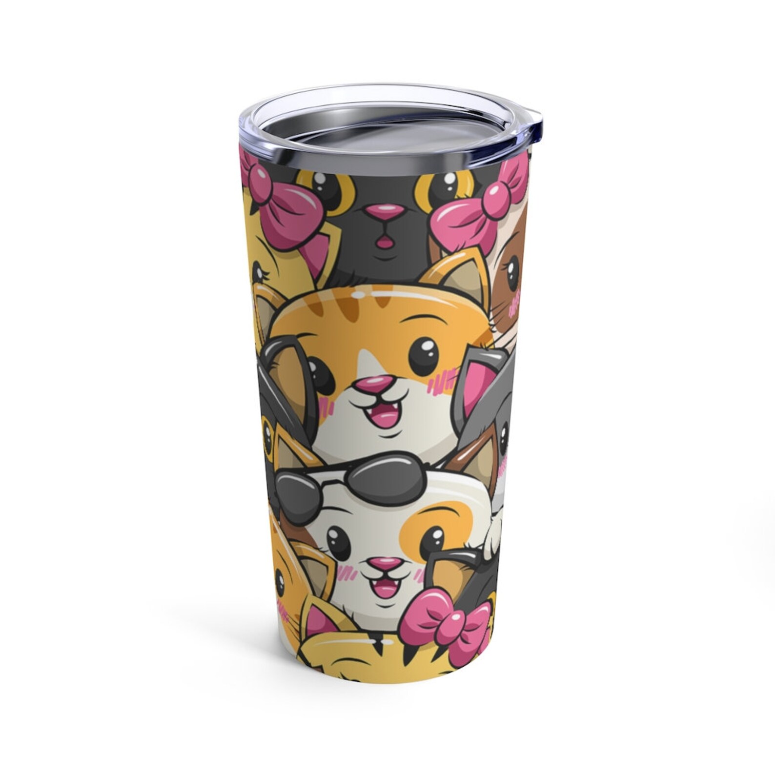 Cute cat Tumbler 20oz kitten tumbler Etsy