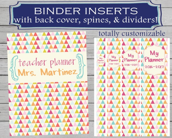 teacher binder inserts covers spines and dividers etsy photo binder inserts