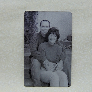 Engraved Wallet Insert With Picture Personalized Custom Etched on Anodized Aluminum Christmas gift