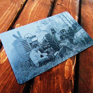 Engraved Wallet Insert With Picture Personalized Custom Etched on Anodized Aluminum Christmas gift