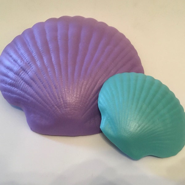 The big one! A pair of 8" soft foam scallop shells for mermaid costumes.