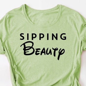Sipping Beauty / SVG Digital File Download / Bride Tribe Shirt / Taglio di file da utilizzare con Silhouette Studio, ScanNCut, Cricut